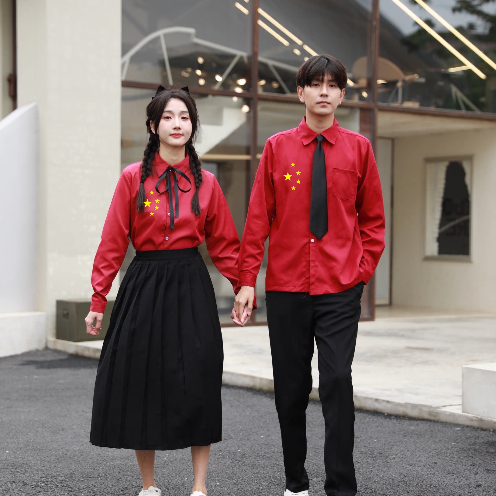 五四青年节合唱团演出服装中小学生诗歌红歌朗诵比赛班服表演套装