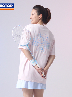 VICTOR威克多胜利羽毛球T恤男女宽松短袖运动上衣吸湿排汗T501HYQ