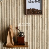 天然莱姆石凹面黄洞石马赛克背景墙服装 店餐厅咖啡厅半圆弧形瓷砖