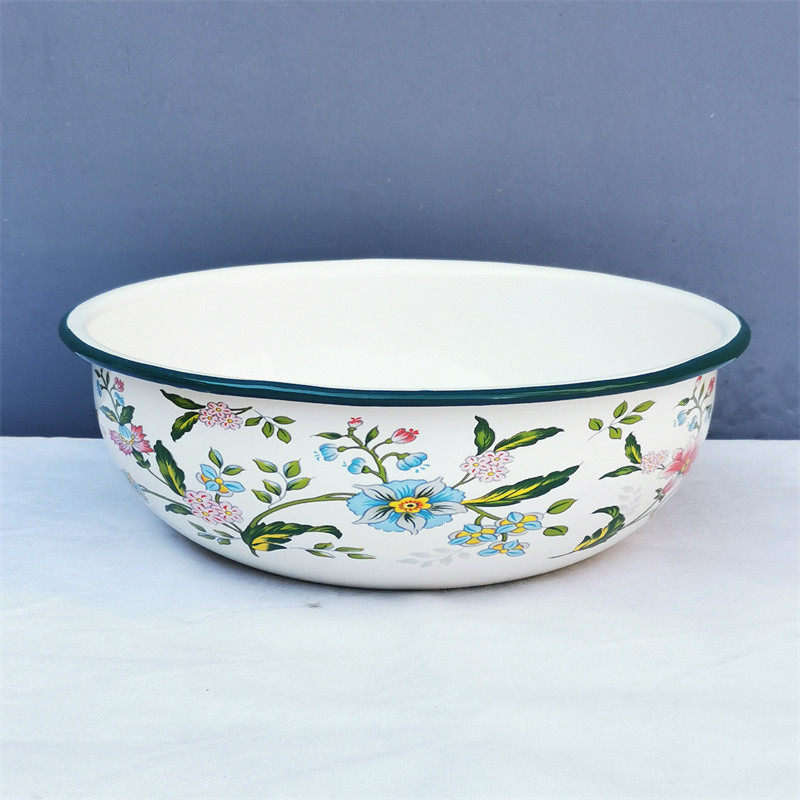 加厚珐琅搪瓷元宝盆家用老式沙拉盆汤盆酸菜鱼盆打饭盆猪油拌面盆,餐饮具,盆,淘宝优惠券,粉丝福利购,淘宝优惠卷