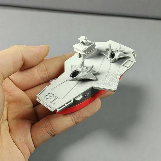 迷你磁吸航母船舱可开合可收纳福建舰歼35战斗机磁吸解压创意玩具