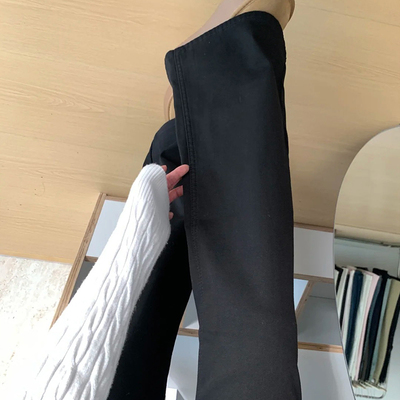 加绒低腰不贴腿窄版喇叭裤