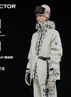 VECTOR玩可拓新中式滑雪服雪衣套装女男专业冬季加厚单双板裤上衣