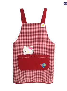 包邮咖啡店员工作服围裙 韩版时尚日本外贸可爱卡通公主反穿罩衣