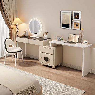 斗柜一体书桌实木现代简约梳妆台