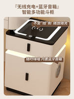 The 2026 new smart wardrobe, dressing table, integrated light luxury rock plate, modern and simple small dressing table, bedroom cream style thumbnail 5