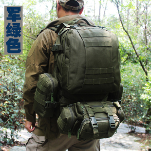 户外旅游登山包旅行男女双肩组合背包战术超大容量单兵野营背包