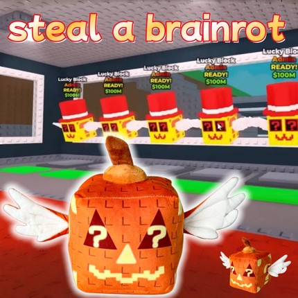 新潮玩Steal a Brainrot毛绒玩具admin lucky block南瓜幸运方块