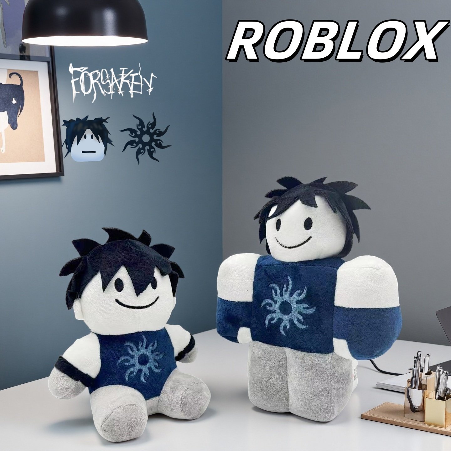 新款跨境Roblox Forsaken two time毛绒玩具Two Time游戏桌面玩偶