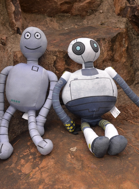 跨境现货The Wild Robot Dreams Plush荒野机器人罗兹Roz毛绒玩具