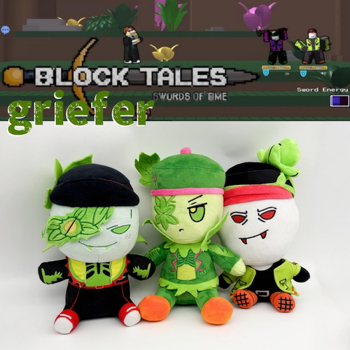 新款roblox方块故事Blocktales公仔礼物破坏者griefer毛绒玩具