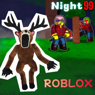 跨境新款Roblox游戏 99 Nights in the Forest鹿毛绒玩具儿童礼物
