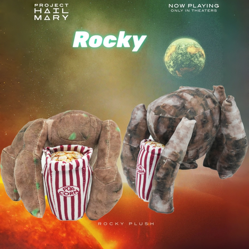 Project Hail Mary挽救计划爆米花洛基Rocky毛绒玩具磁吸站肩礼物