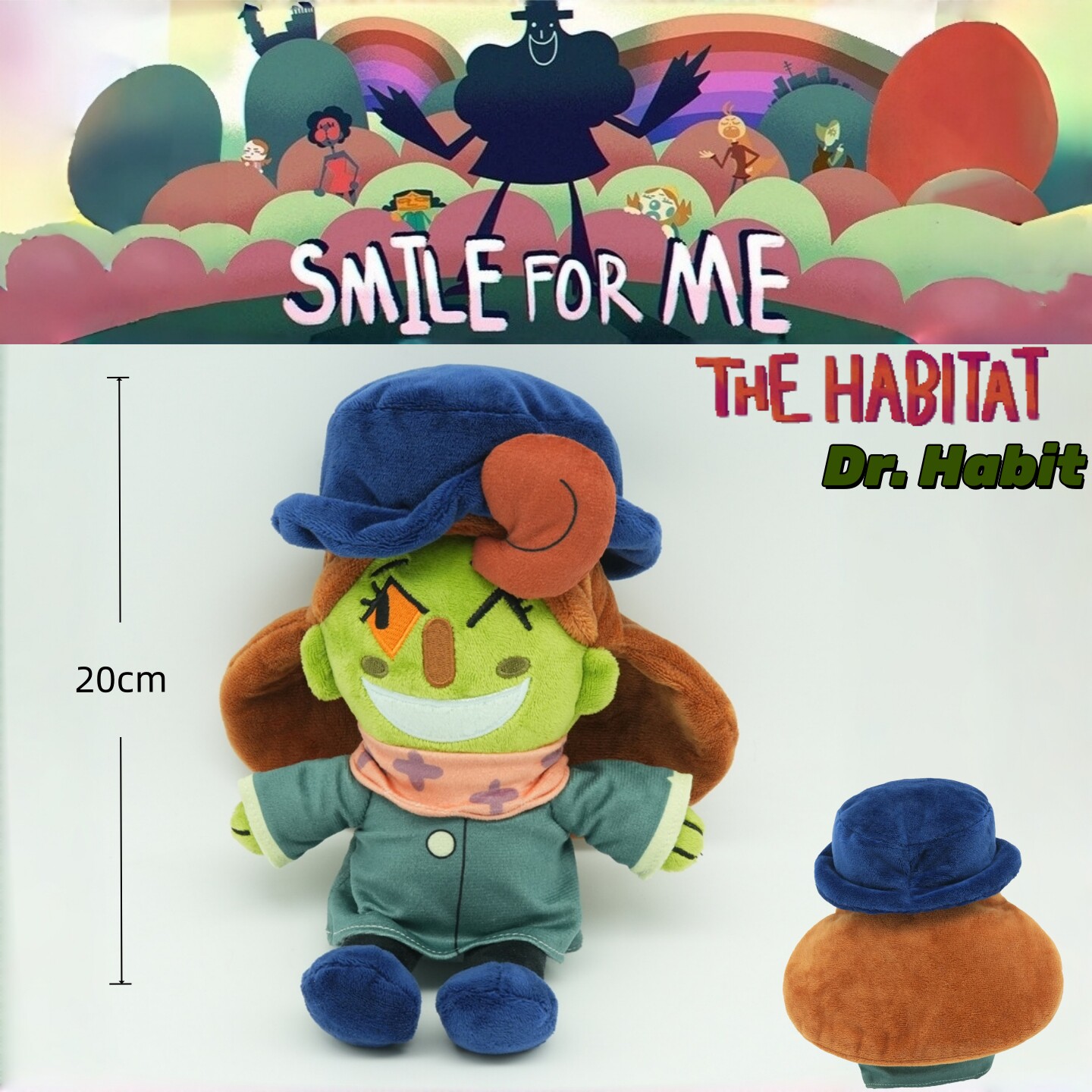 新款Smile For Me Dr. Habit玩偶为我微笑哈比特医生毛绒玩具礼物