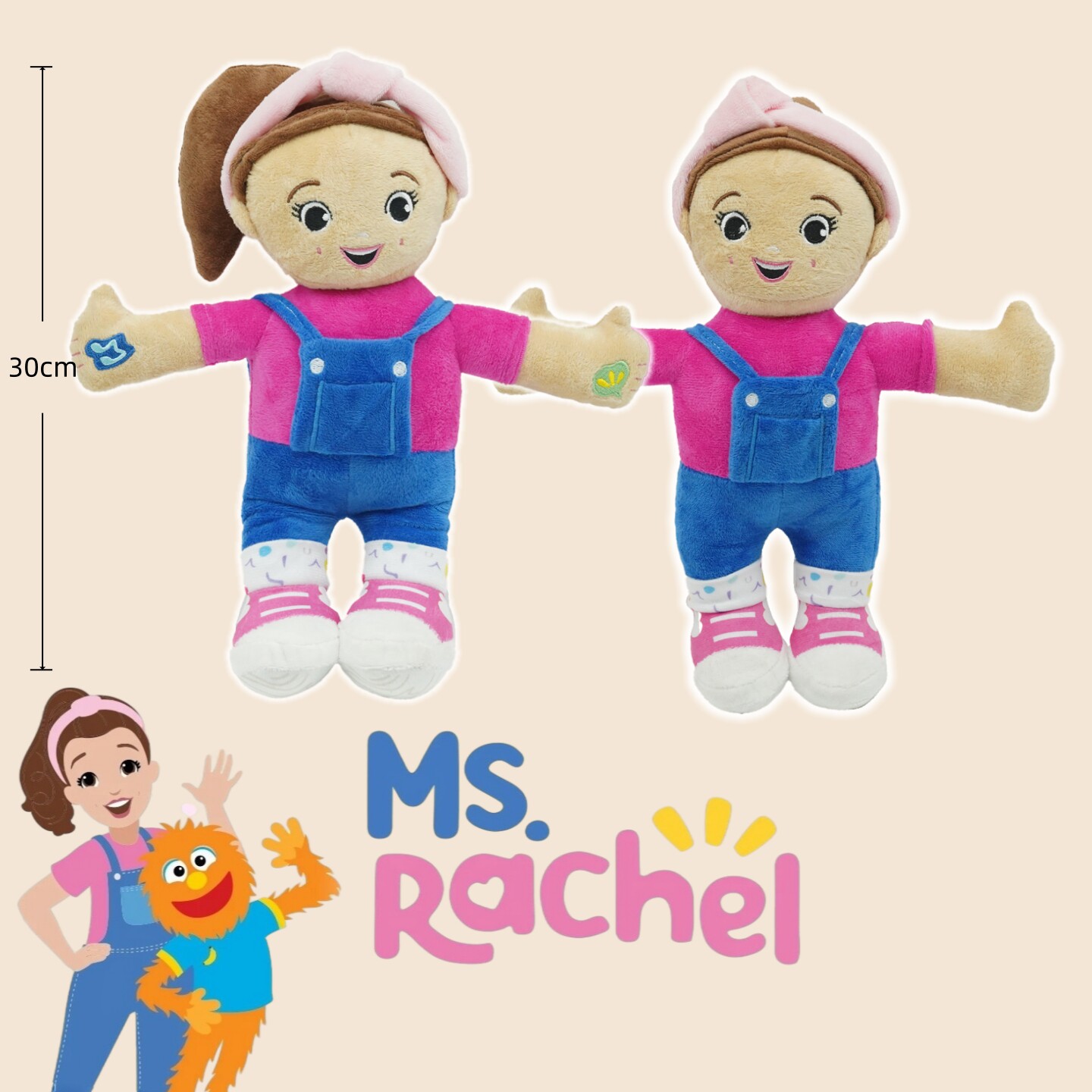 Ms.Rachel瑞秋学龄前儿童婴儿音乐唱歌英文教学陪伴毛绒玩具玩偶