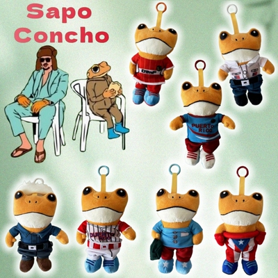 跨境新款sapo concho可爱青蛙公仔毛绒玩具包包挂件蟾蜍钥匙扣