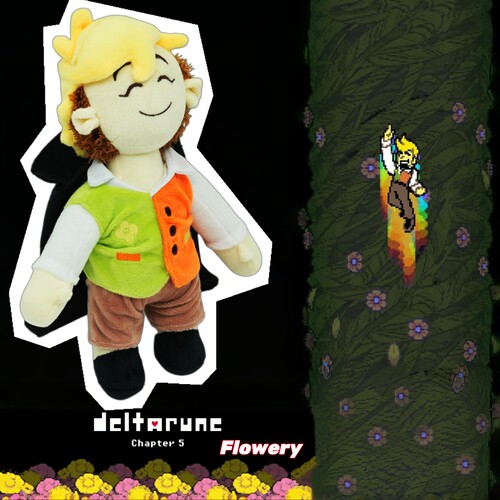 可爱的三角符文花男毛绒玩具Deltarune Flowery阿花公仔儿童玩具