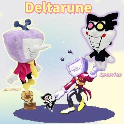 高级爆款Deltarune Spamton 三角符文Tenna斯潘顿毛绒玩偶公仔