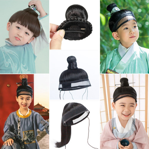 儿童汉服假发简单方便抓夹发髻