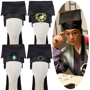 汉服帽子庄子巾狐狸书生角色扮演头饰秀才书生帽明制帽子男秀才帽