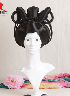 古装假发套女唐朝贵妃仙女造型cos男士反串整顶假发舞台演出道具