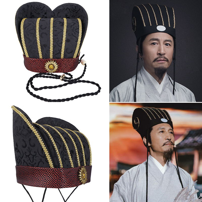 舞台表演古装男军师诸葛亮帽子