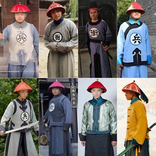 古代大内侍卫狱卒套装捕头衙役影视古装清朝士兵小兵服装妆造官兵