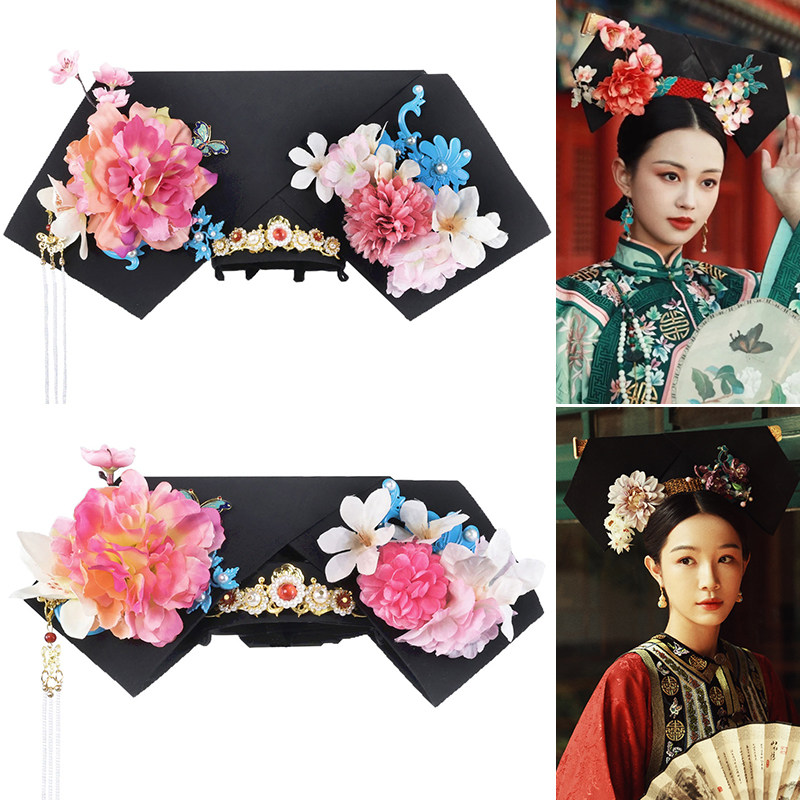 古装清朝后宫头饰皇后妃子造型发饰故宫摄影格格旗头舞台表演配饰