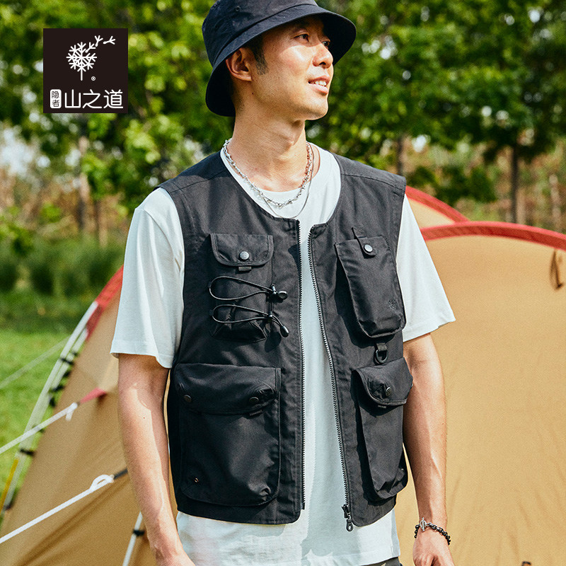 三夫户外丨隐者山之道男款户外山系多功能青溪马甲休闲徒步透气