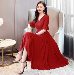 加大碼 胖妹妹寬松顯瘦200斤a字裙 2025新款 訂婚連衣裙遮肚胖mm夏裝