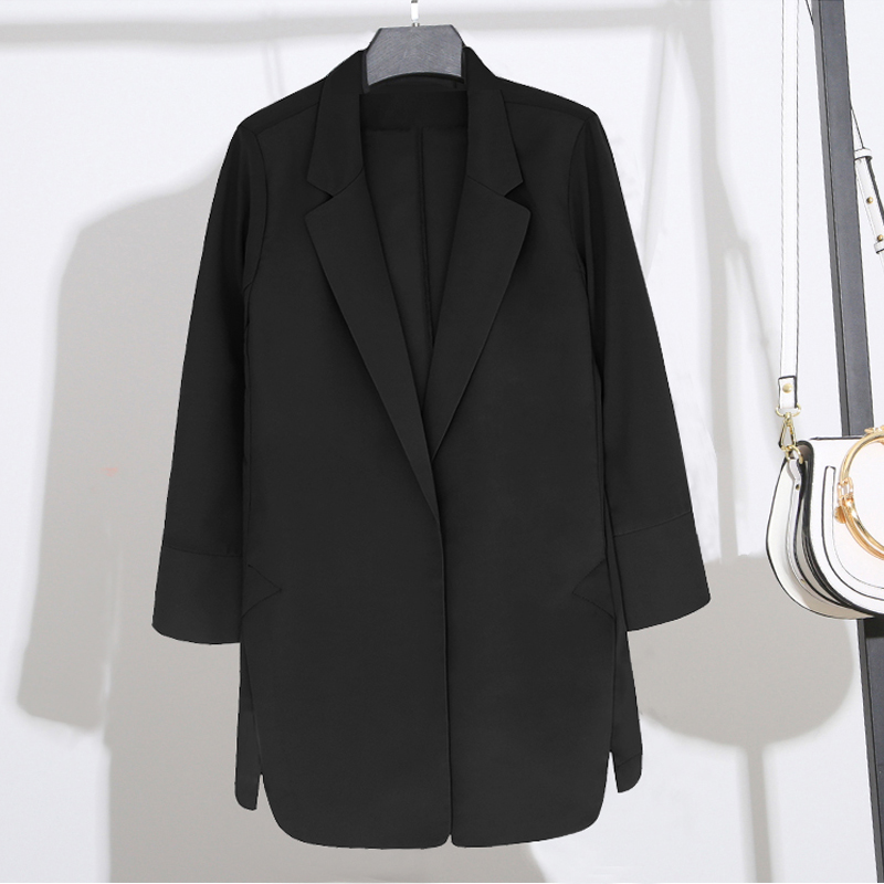 加大码雪纺小西装薄款外套女宽松胖mm200斤显瘦春夏上衣职业西服