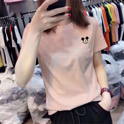 潮bf时尚打底纯棉T恤衫2026年新款韩版短袖t恤女夏季百搭半袖上衣