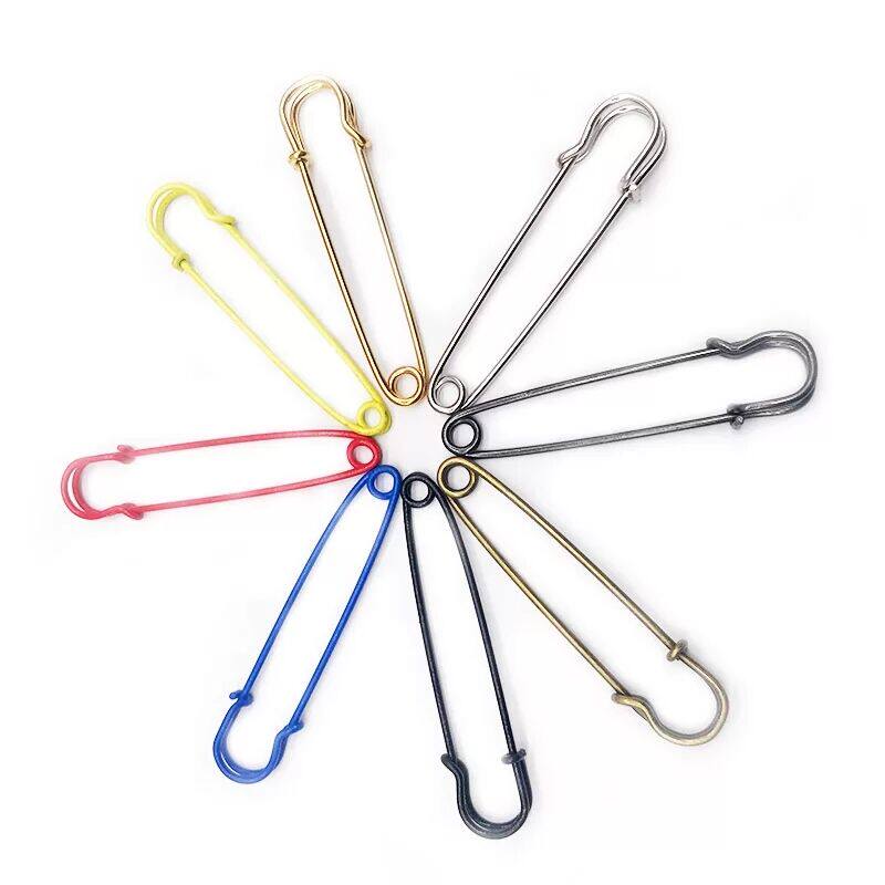 다채로운 대형 안전핀 복고풍 간단한 장식 핀 카디건 스웨터 코트 핀 버클 브로치 여성 핀 버클