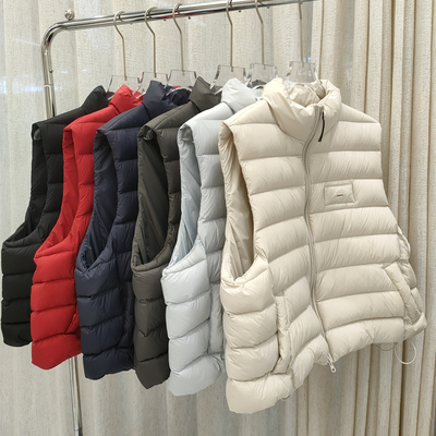 排骨羽绒马甲女短款秋冬泡芙高端90白鸭绒宽松韩系立领背心外套潮