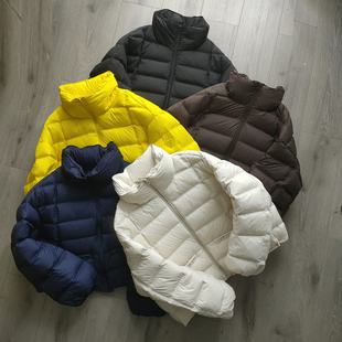 欧货排骨立领保暖羽绒服女小个子新款90白鸭绒泡芙宽松显瘦厚外套