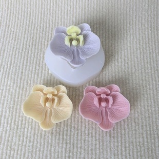 韩式蝴蝶兰花DIY香薰石膏扩香石滴胶花朵蜡烛装饰硅胶模具