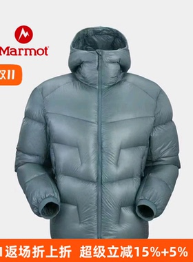 MARMOT土拨鼠羽绒服男女款800蓬松拒水高暖轻量外套户外保暖大衣