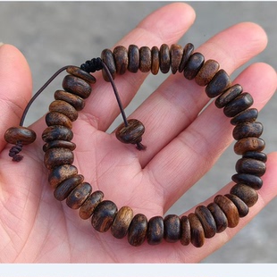 达拉干沉香手串 随形小料制作片状珠子 收藏品沉香手链 实拍图