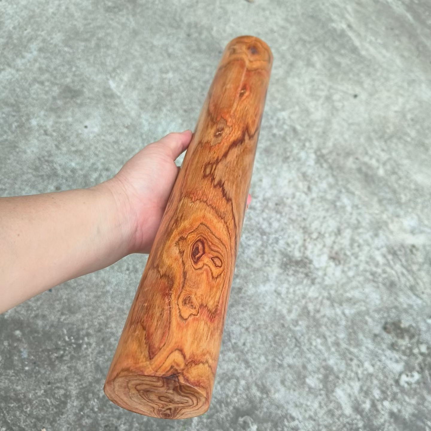 越南黄花梨原木料风水柱横财木棍