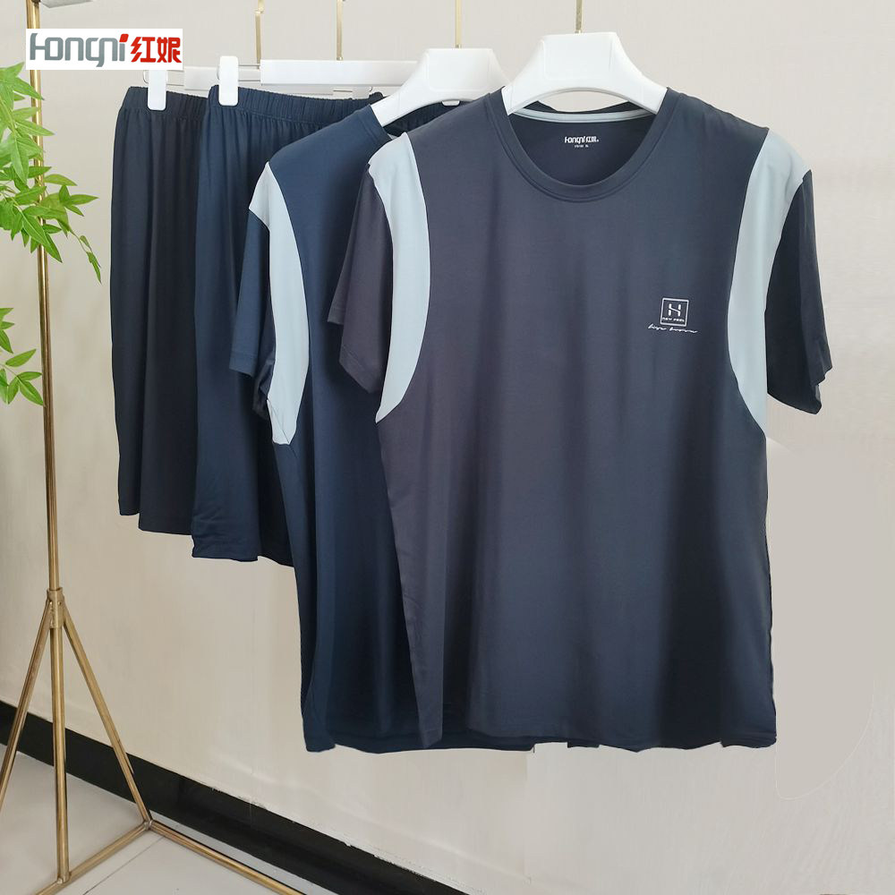 再生纤维家居服套装红妮男士