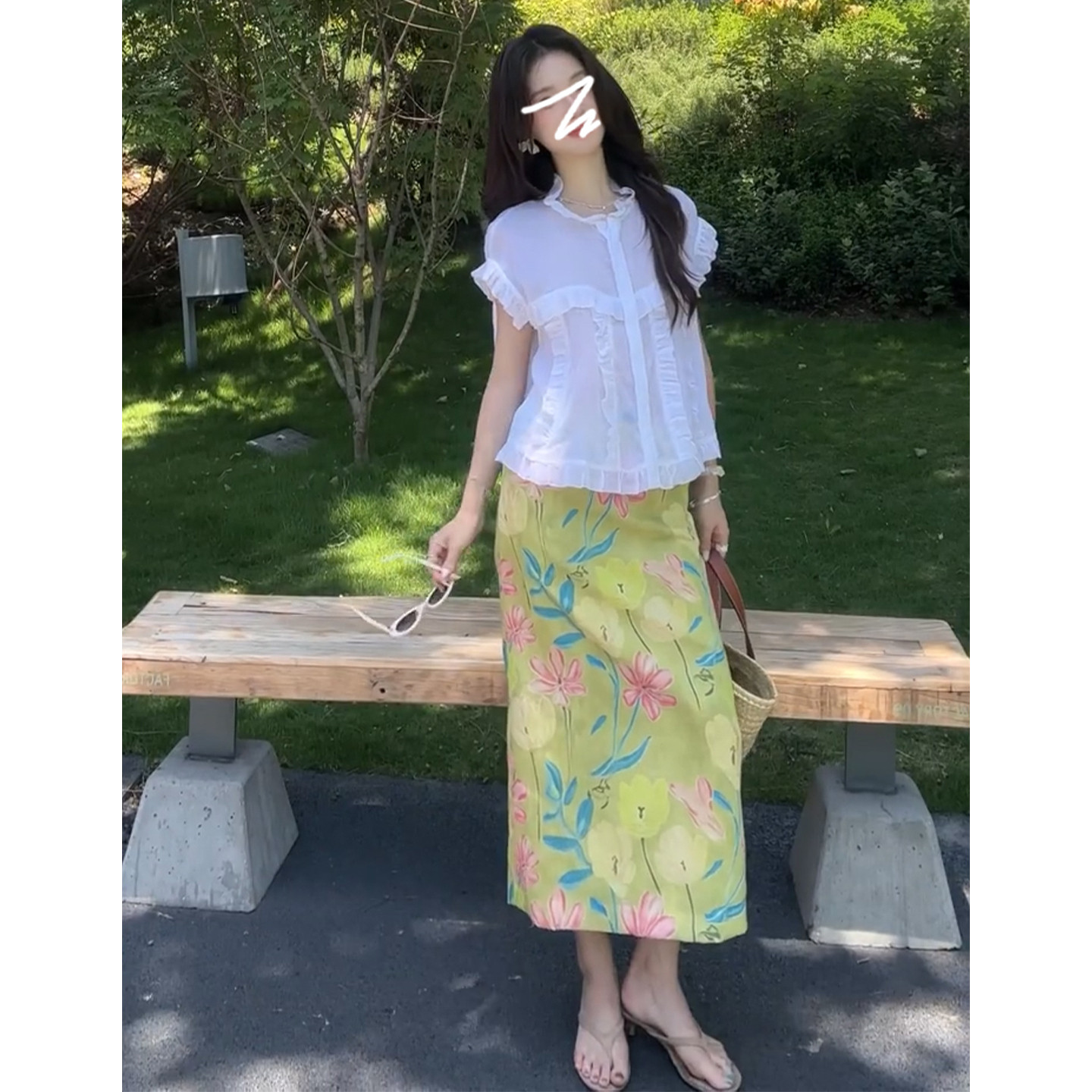 夏季ootd松弛感度假穿搭一整套2026气质巨好看漂亮两件式套装裙子