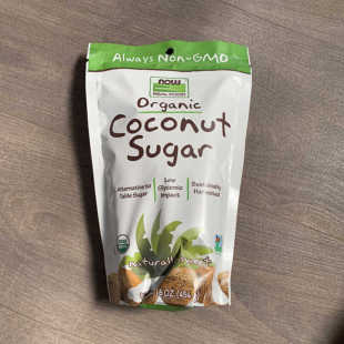 sugar 美国NOW coconut 低升糖蔗糖代替品 Foods 诺奥椰子糖454克