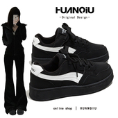 休闲鞋 环球黑色巨好看板鞋 爆款 百搭休闲运动鞋 女2026超火春季 新款