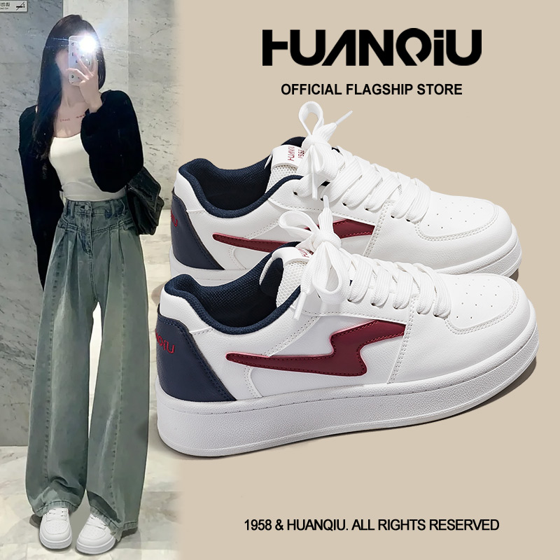 环球厚底小白鞋女2025夏季新款百搭透气女鞋运动休闲鞋子ins板鞋