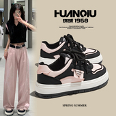 女厚底春秋新款 爆款 高颜值不撞款 环球2026小众百搭小白鞋 学生板鞋