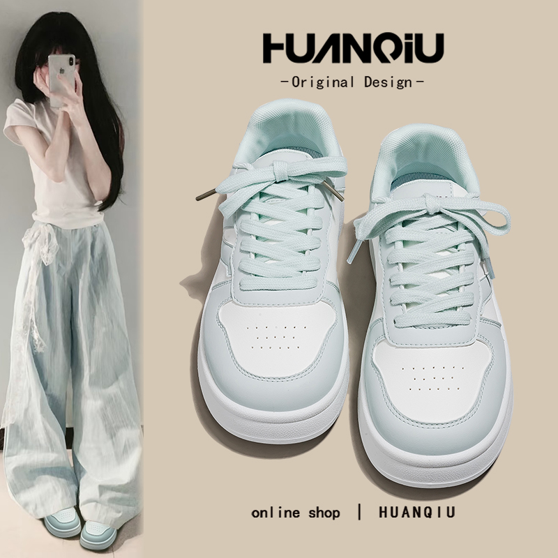 环球潮流小白鞋女2025超火爆款百搭学生轻便透气秋季舒适休闲板鞋