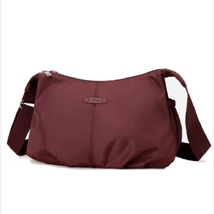 2026饺子形双侧袋二拉链层褶皱好看女式单肩斜挎9.7英IPAD伞背包