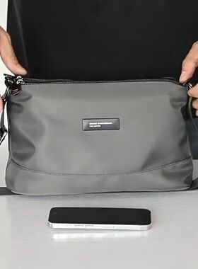 2026高颜值5拉链6袋牛津布青年男开车单肩斜挎小方票据伞逛街小包