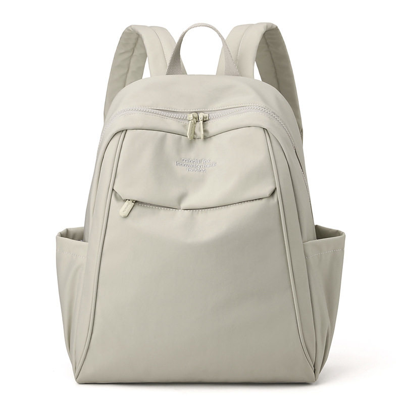 2026潮牌质量好高颜值水杯位刺绣字母文艺男女双肩背大学生小书包