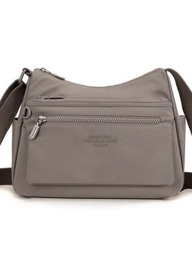 2026双侧袋多拉链袋防泼水尼龙布女式单肩斜挎9.7寸IPAD伞妈妈包